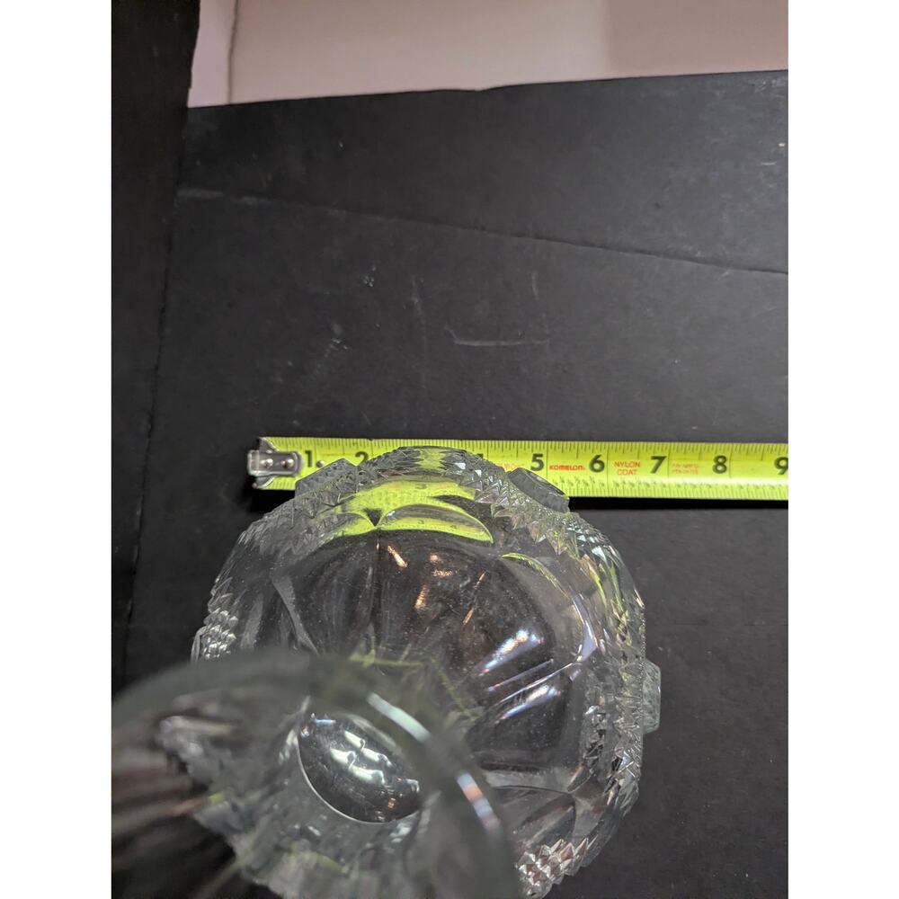 Vintage Mid-Century Pressed Glass Starburst Bud Vase Floral Decor Barware - Picture 10 of 13